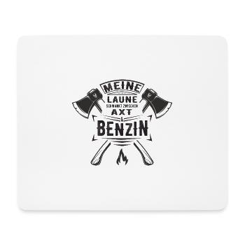 meine Laune schwankt Axt und Benzin Geschenk - Mousepad (Querformat) - Weiß - Vorne