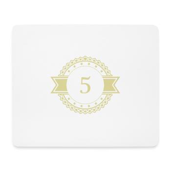 5 Emblème numérique - Tapis de souris (format paysage) - blanc - Devant