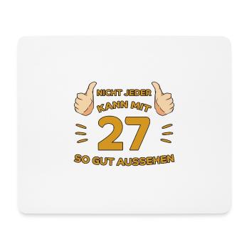 27. Geburtstag Geschenk 27 Jahre Jahrgang Geschenk - Mousepad (Querformat) - Weiß - Vorne