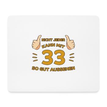 33. Geburtstag Geschenk 33 Jahre Jahrgang Geschenk - Mousepad (Querformat) - Weiß - Vorne