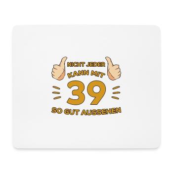 39. Geburtstag Geschenk 39 Jahre Jahrgang Geschenk - Mousepad (Querformat) - Weiß - Vorne