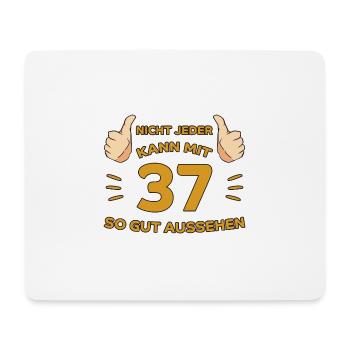 37. Geburtstag Geschenk 37 Jahre Jahrgang Geschenk - Mousepad (Querformat) - Weiß - Vorne
