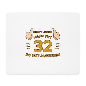 32. Geburtstag Geschenk 32 Jahre Jahrgang Geschenk - Mousepad (Querformat) - Weiß - Vorne