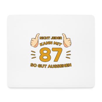 87. Geburtstag Geschenk 87 Jahre Jahrgang Geschenk - Mousepad (Querformat) - Weiß - Vorne