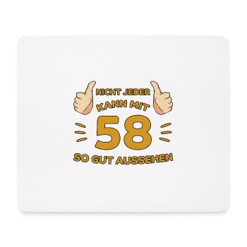 58. Geburtstag Geschenk 58 Jahre Jahrgang Geschenk - Mousepad (Querformat) - Weiß - Vorne