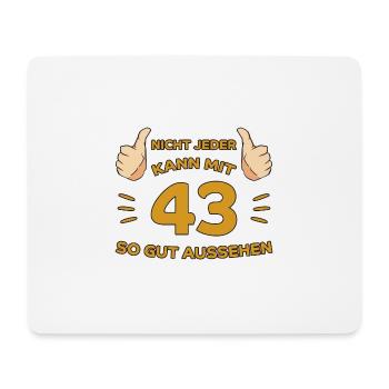 43. Geburtstag Geschenk 43 Jahre Jahrgang Geschenk - Mousepad (Querformat) - Weiß - Vorne