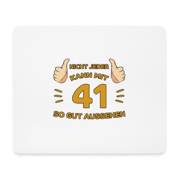 41. Geburtstag Geschenk 41 Jahre Jahrgang Geschenk - Mousepad (Querformat) - Weiß - Vorne