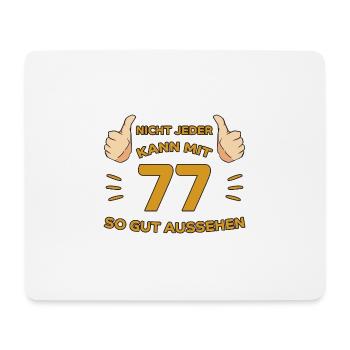 77. Geburtstag Geschenk 77 Jahre Jahrgang Geschenk - Mousepad (Querformat) - Weiß - Vorne