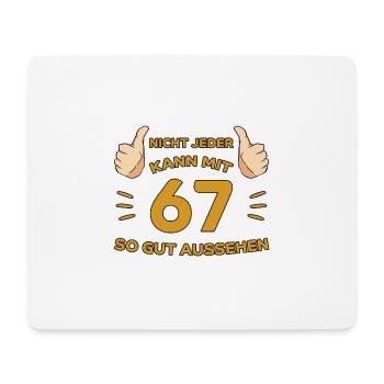 67. Geburtstag Geschenk 67 Jahre Jahrgang Geschenk - Mousepad (Querformat) - Weiß - Vorne