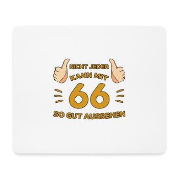 66. Geburtstag Geschenk 66 Jahre Jahrgang Geschenk - Mousepad (Querformat) - Weiß - Vorne