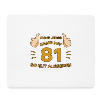 81. Geburtstag Geschenk 81 Jahre Jahrgang Geschenk - Mousepad (Querformat) - Weiß - Vorne