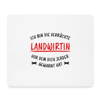 Landwirtin Beruf Lustiger Spruch Traktor Geschenk - Mousepad (Querformat) - Weiß - Vorne