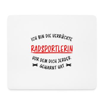 Radsportlerin Mountainbike Bike Fahrrad Geschenk - Mousepad (Querformat) - Weiß - Vorne