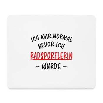 Radsportlerin Mountainbike Bike Fahrrad Geschenk - Mousepad (Querformat) - Weiß - Vorne