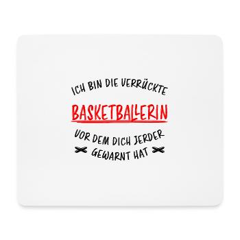 Basketballerin Lustiger Spruch Basketball Geschenk - Mousepad (Querformat) - Weiß - Vorne