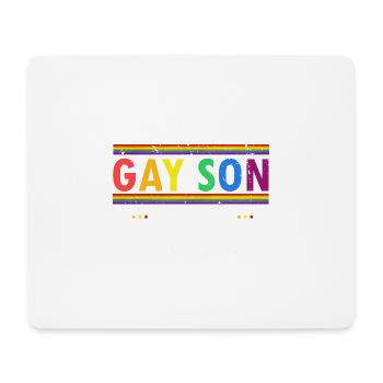 My Gay SON Makes Me Proud Cute Awesome Pride - Mouse Pad (horizontal) - white - Front