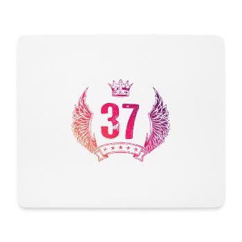 37 Couronne numérique - Tapis de souris (format paysage) - blanc - Devant