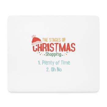 Funny Stages Of Christmas Shopping Pajama - Mousepad (Querformat) - Weiß - Vorne