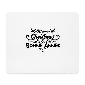 Merry Christmas. Bonne année. Cadeau de noël. - Tapis de souris (format paysage) - blanc - Devant