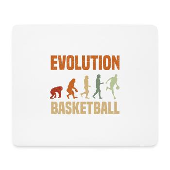 Basketball Evolution From Monkey To Men BBall - Mousepad (Querformat) - Weiß - Vorne