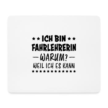 Fahrlehrerin Fahrschule Fun Fahrlehrerin Geschenk - Mousepad (Querformat) - Weiß - Vorne