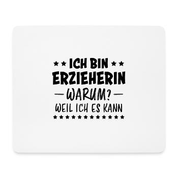 Erzieherin Spruch Job Lustiges Erzieherin Geschenk - Mousepad (Querformat) - Weiß - Vorne