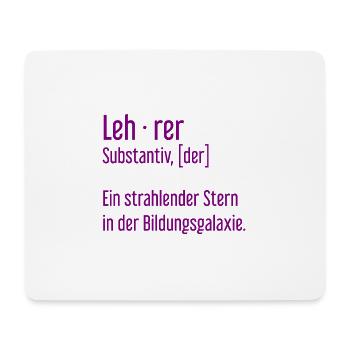 Lehrer Dozenten Schule Pädagoge Unterricht - Mousepad (Querformat) - Weiß - Vorne