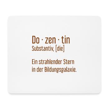 Dozentin Dozentinnen Schule Pädagogin Unterricht - Mousepad (Querformat) - Weiß - Vorne