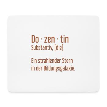 Dozentin Dozentinnen Schule Pädagogin Unterricht - Mousepad (Querformat) - Weiß - Vorne
