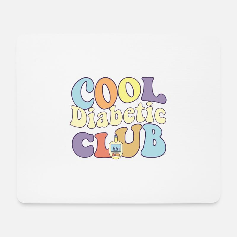 Cool Diabetic Club Diabetes Warrior Awareness - Mousepad (Querformat) - Weiß