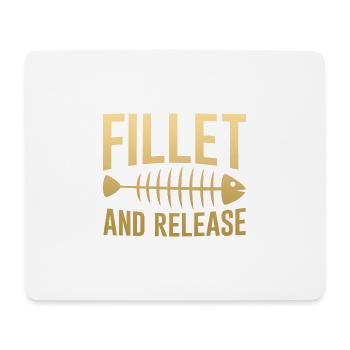 Filet et relâche 4 - Tapis de souris (format paysage) - blanc - Devant