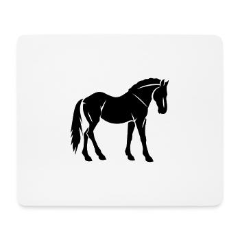 Pferd - Mousepad (Querformat) - Weiß - Vorne