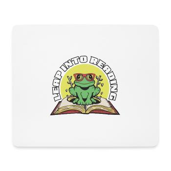 Leap Into Reading Cute Frog Bookworm Love To Read - Mouse Pad (horizontal) - white - Front