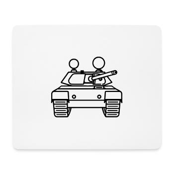 tank - Mouse Pad (horizontal) - white - Front