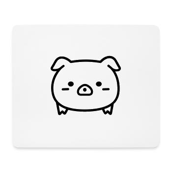 cochon - Tapis de souris (format paysage) - blanc - Devant