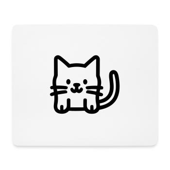 Katze - Mousepad (Querformat) - Weiß - Vorne