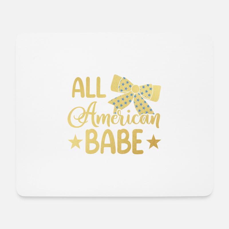 All American Baby 4. Juli - Mousepad (Querformat) - Weiß