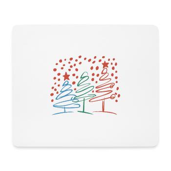 Weihnachtsbaum Christbaum Weihnachten - Mousepad (Querformat) - Weiß - Vorne