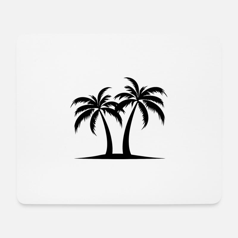 Palmen Insel - Mousepad (Querformat) - Weiß