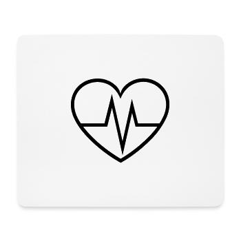 heartbeat - Mouse Pad (horizontal) - white - Front