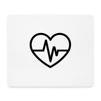 heartbeat - Mouse Pad (horizontal) - white - Front