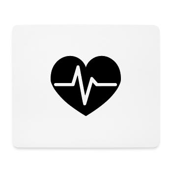 heartbeat - Mouse Pad (horizontal) - white - Front