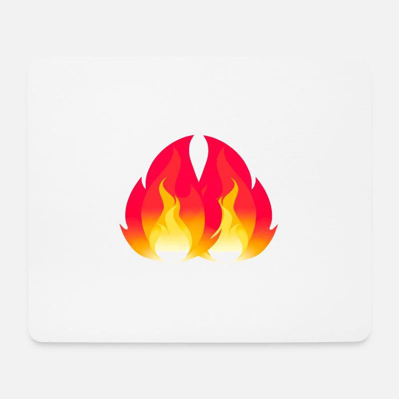 Flammen Flamme Feuer brennen - Mousepad (Querformat) - Weiß