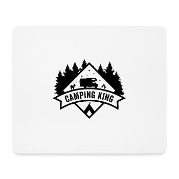 Camper camping king caravan camper men - Mouse Pad (horizontal) - white - Front