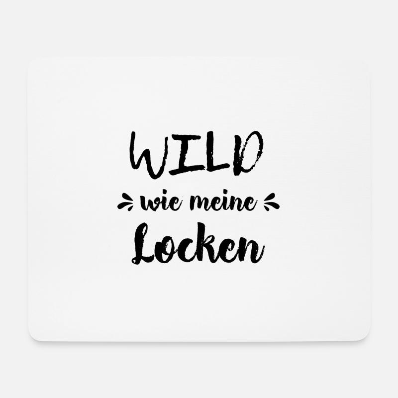 Wilde Locken Lockenkopf Geschenk lockige Haare - Mousepad (Querformat) - Weiß