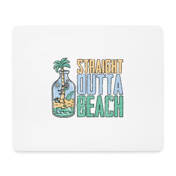 Straight Outta Beach Skelett Urlaub - Mousepad (Querformat) - Weiß - Vorne