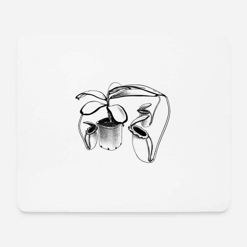 Nepente - Mousepad (Querformat) - Weiß