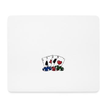Perdre des jetons avec un jeu de poker de casino Limp - Tapis de souris (format paysage) - blanc - Devant