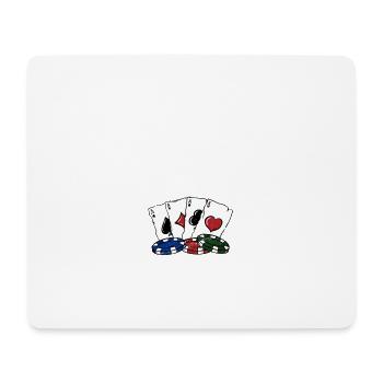 Ne vérifiez pas que c’est un poker drôle de poker - Tapis de souris (format paysage) - blanc - Devant