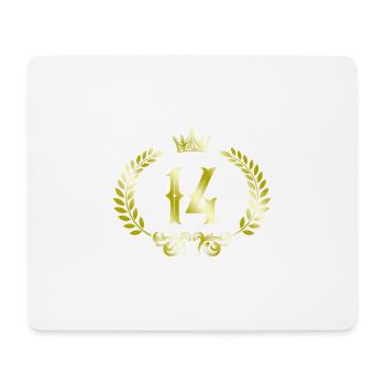 14 Couronne numérique - Tapis de souris (format paysage) - blanc - Devant